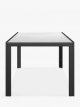 Ceramic-Effect Glass Top 8-Seat Garden Dining Table, Grey
