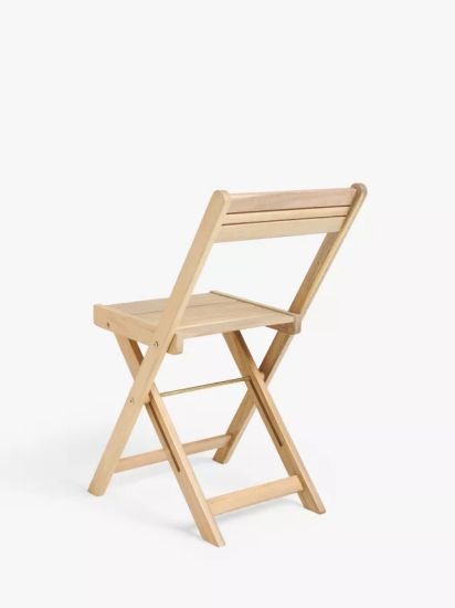 Acacia Wood Foldable Garden Dining Chairs, Set of 2, Natural