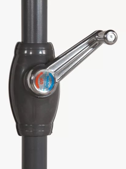 Wind-Up Crank Tilt Square Parasol, 2m